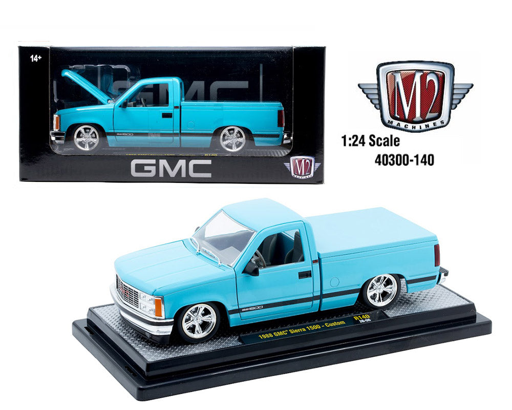 M2 Machines 1:24 1988 GMC Sierra 1500 – Blue – Release 140B