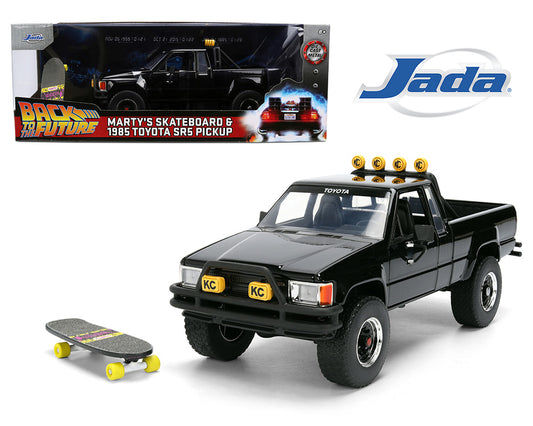 Jada 1:24 1985 Toyota SR5 Pickup and Marty’s Skateboard – Back To The Future – Hollywood Rides