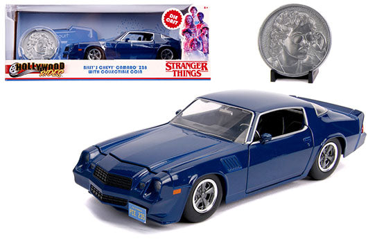 Jada 1:24 Strange Things – Billy’s 1979 Chevrolet Camaro w/ Coin – Blue – Hollywood Rides