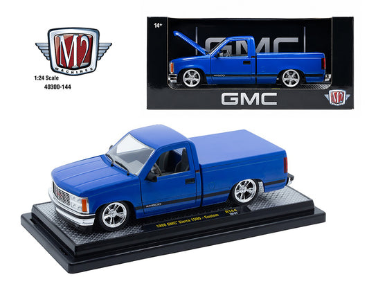 M2 Machines 1:24 1988 GMC Sierra 1500 – Metallic Blue – Release 144A