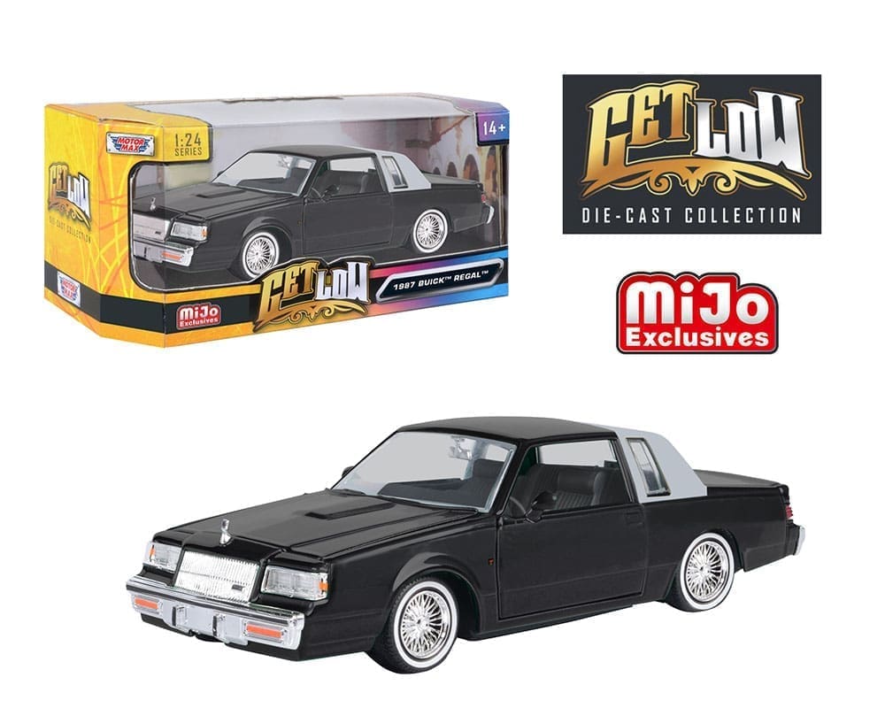 Motormax 1:24 1987 Buick Regal Lowrider – Black – Get Low – MiJo Exclusive