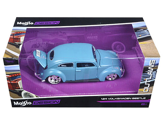 Volkswagen Beetle Blue "Outlaws" 1/24 Diecast Model Car by Maisto